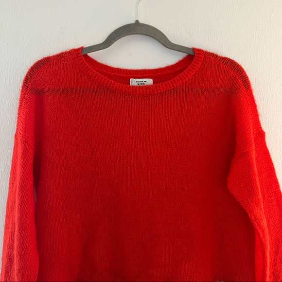 Jacqueline de Yong Addison Sweater Open Weave Color Pop Stripe Sweater Sz S EUC - Picture 7 of 16